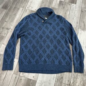 Tommy Bahama Diamond Drive Shawl Sweater Pullover Medium Sweatshirt Mazarine Men